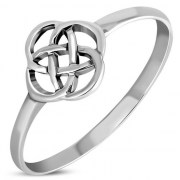 Light Celtic knot Plain Silver Ring, rp574